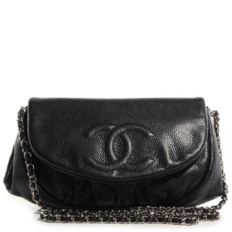 chanel half moon wallet on chain caviar